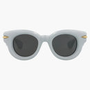 Gafas de sol redondas de Loewe humo azul azul (LW40118i-46-86a)