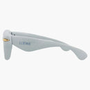 Gafas de sol redondas de Loewe humo azul azul (LW40118i-46-86a)