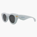 Gafas de sol redondas de Loewe humo azul azul (LW40118i-46-86a)