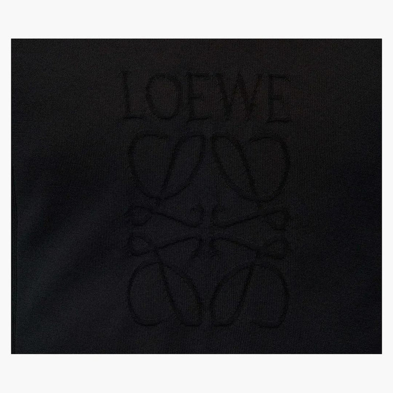 Loewee slim fit top in tecnico in maglia nera