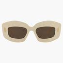 Gafas de sol de Loewe Square marrón marrón (LW40114i 49-25E)