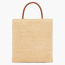 Loewe Standard A4 Dead Bag in Raffia Natural/Black