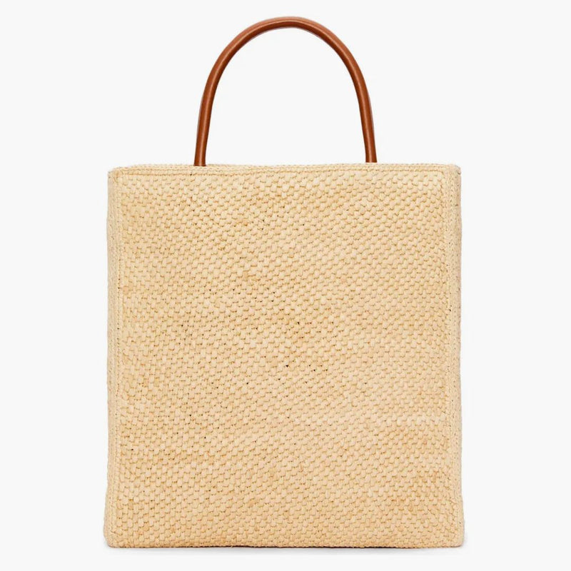 Sacca morta A4 standard loewe in rafia naturale/nero