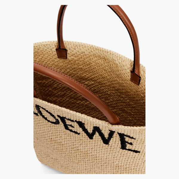 Sacca morta A4 standard loewe in rafia naturale/nero