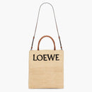 Loewe Standard A4 Dead Bag in Raffia Natural/Black