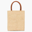 Loewe Standard A5 Dead Bag in Raffia Natural/Black