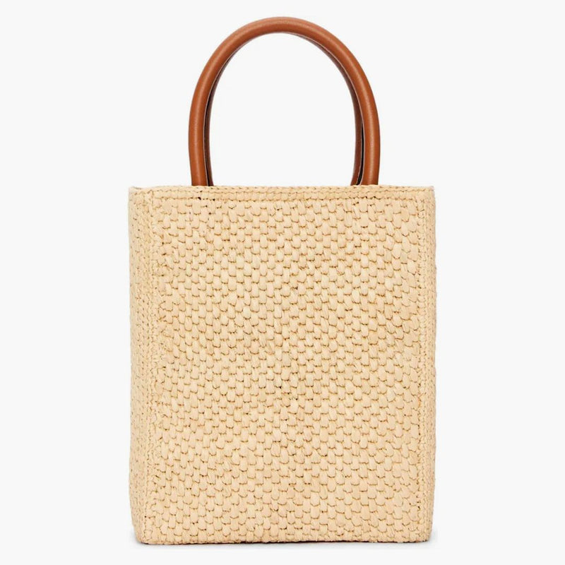 Sacca morta a5 standard loewe in rafia naturale/nero
