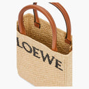 Loewe Standard A5 Dead Bag in Raffia Natural/Black