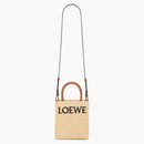 Loewe Standard A5 Dead Bag in Raffia Natural/Black