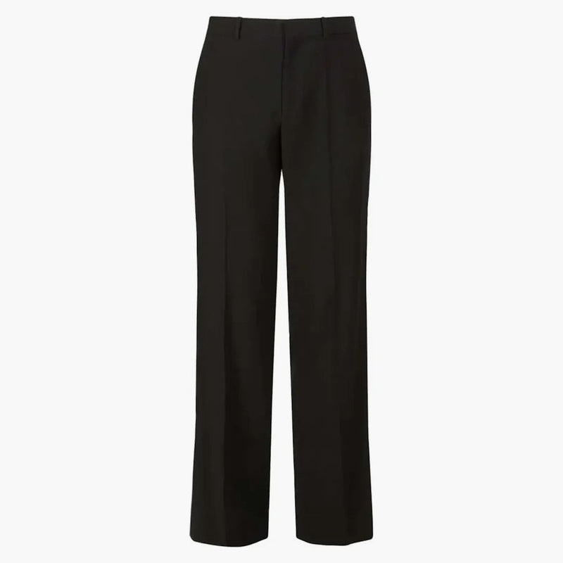 Pantaloni di lana in forma slim adattati a loewe neri