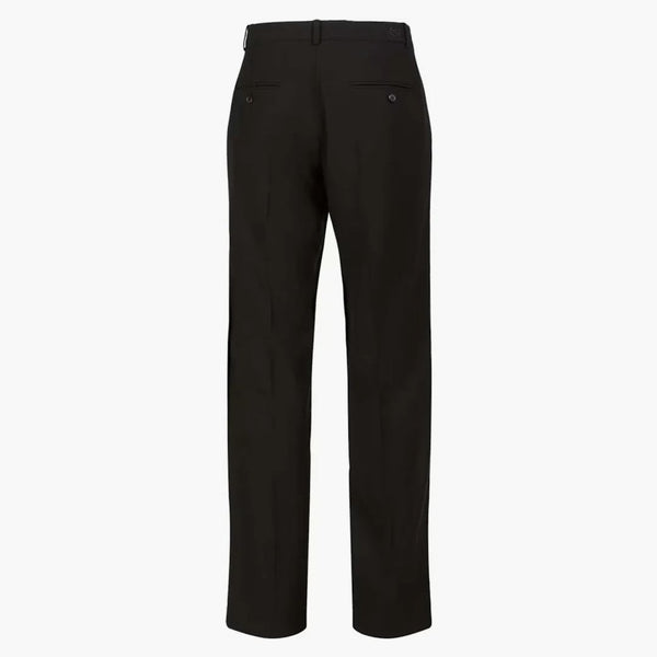 Pantaloni di lana in forma slim adattati a loewe neri