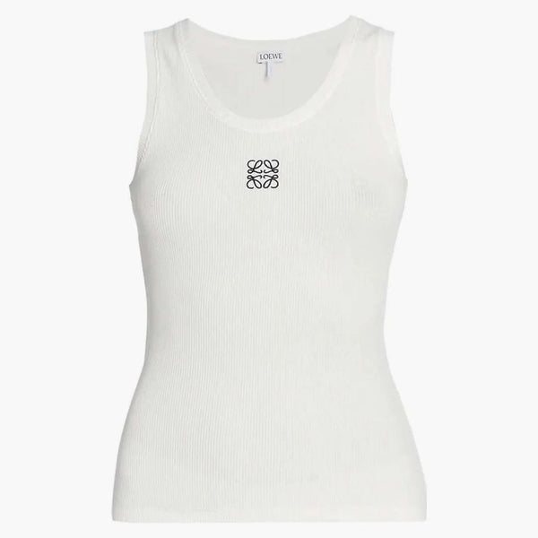 Loewe Women's Anagram Cotton Top Top White/Black