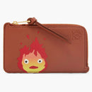 Loewe X Howls Calcifer Coin Cardholder in Classic Calfskin Rust