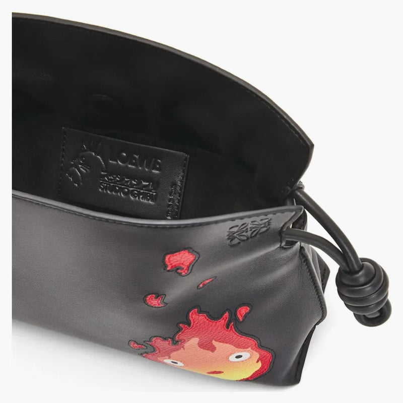Loewe x howls calcifer mini frizione flamenco in nappa vitello nero