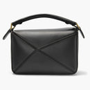 Loewe X Howls Calcifer Mini Puzzle Bag in Satin Calfskin and Crystal Black