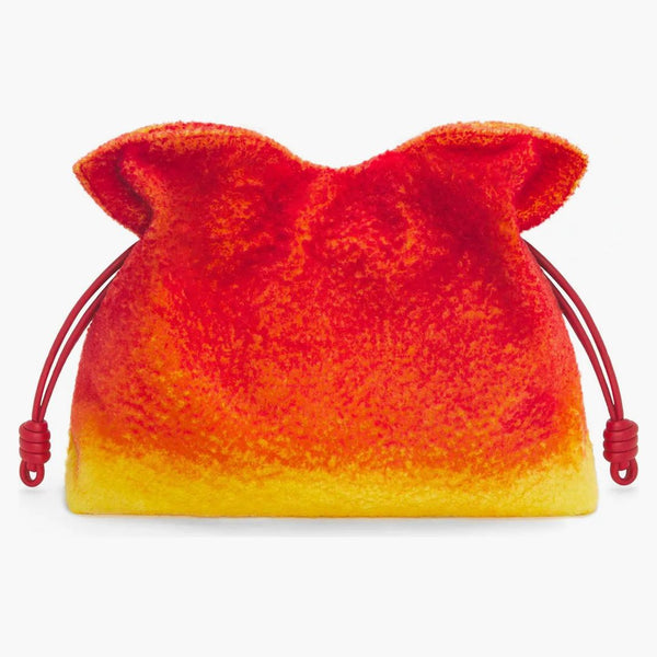 Loewe x howls calcifer xl frizione flamenco in rosso shearling