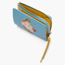 Loewe X Howls Heen Slim Zip Bifold in Classic Calfskin Light Blue