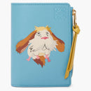 Loewe X Howls Heen Slim Zip Bifold in Classic Calfskin Light Blue