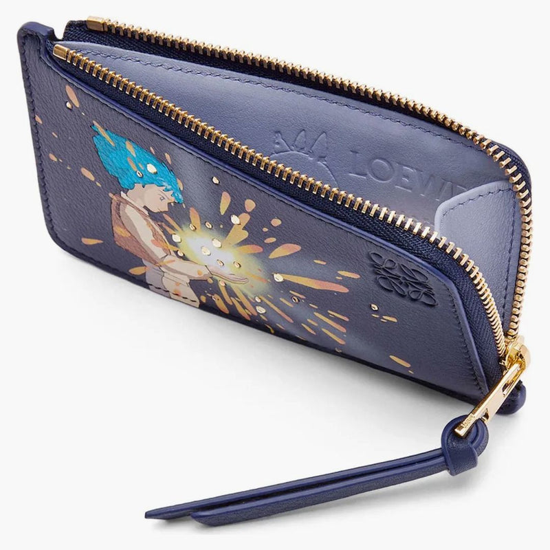 LOEWE X Uso Magical Sky Coin Cardholder in classico pelle di vitello e cristallo marino