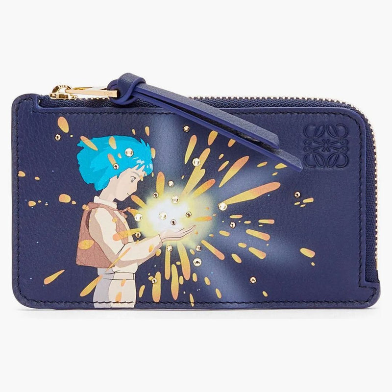 LOEWE X Uso Magical Sky Coin Cardholder in classico pelle di vitello e cristallo marino