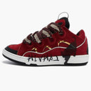 Lanvin Curb Sneakers Red Gold
