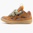 Lanvin Leather Curb Snake Laces Camel