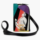 Lanvin Printed Leather Necklace Card Holder Black