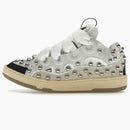 Lanvin Studded Leather Curb Sneaker White