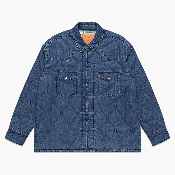 Levis x Cagtto cinghia occidentale imbottito blu indaco