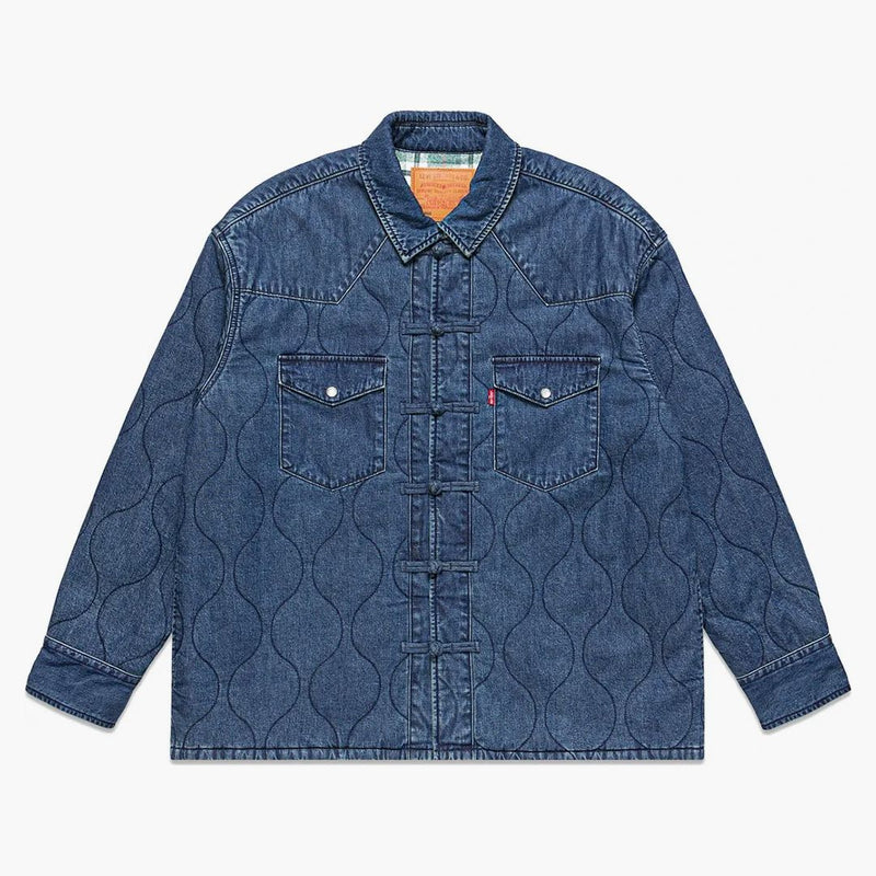 Levis x Cagtto cinghia occidentale imbottito blu indaco