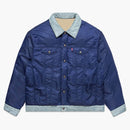 Levis X Clot Reversible Denim Puffer Jacket Indigo Blue