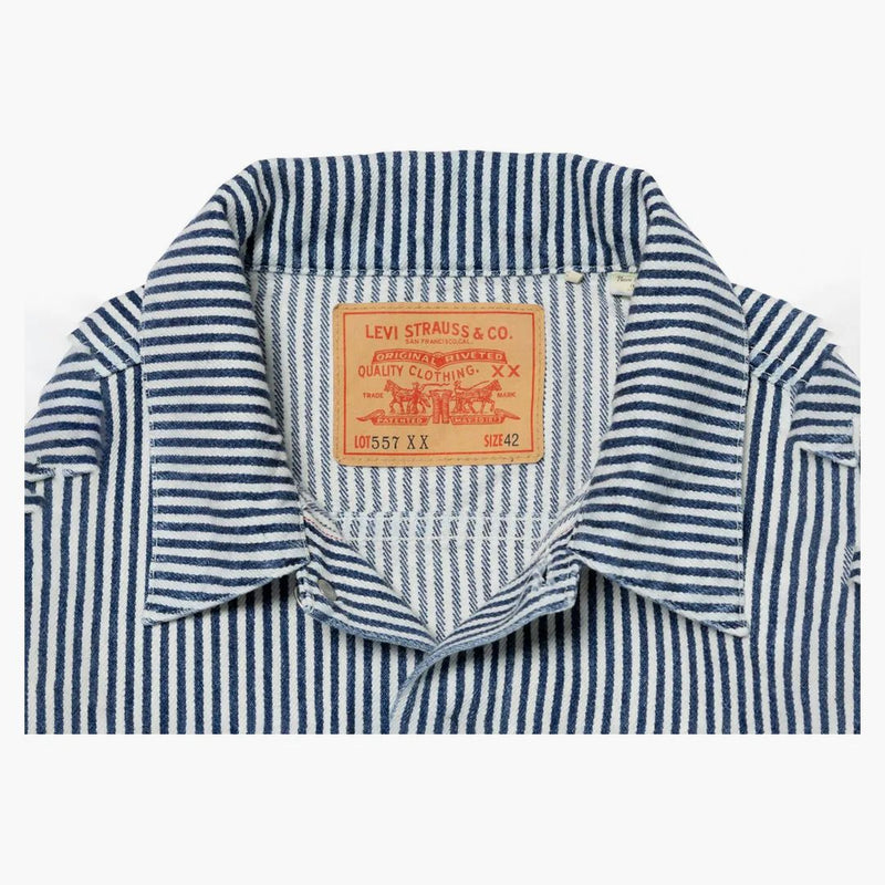 Levis x Nigo 557xx Hickory Stripe Trucker Jacker Indigo