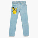 Levis X Pokémon 551z Authentic Straight Jeans Light Wash