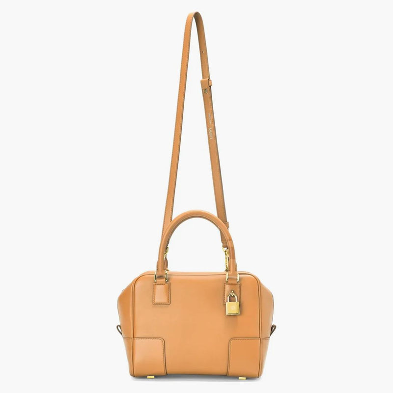 Loewe Amazona 19 Sagno quadrata in Nappa Calfskin Warm Desert