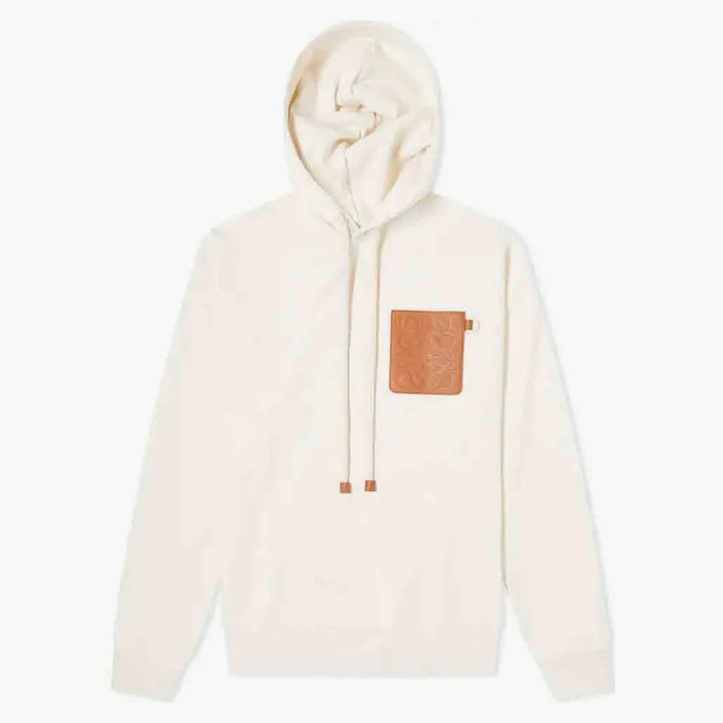 Cenere bianca con cappuccio in pelle di loewe anagram