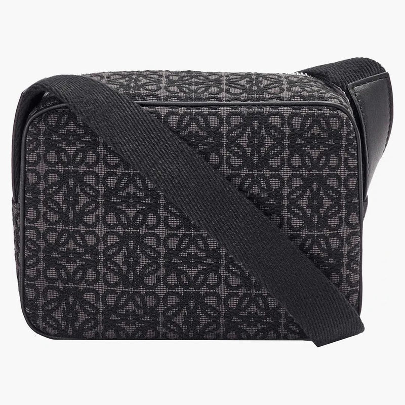 Loewe Camera Bag in Anagram Jacquard Mini Anthracite/Black