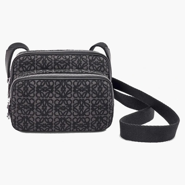 Loewe Camera Bag in Anagram Jacquard Mini Anthracite/Black