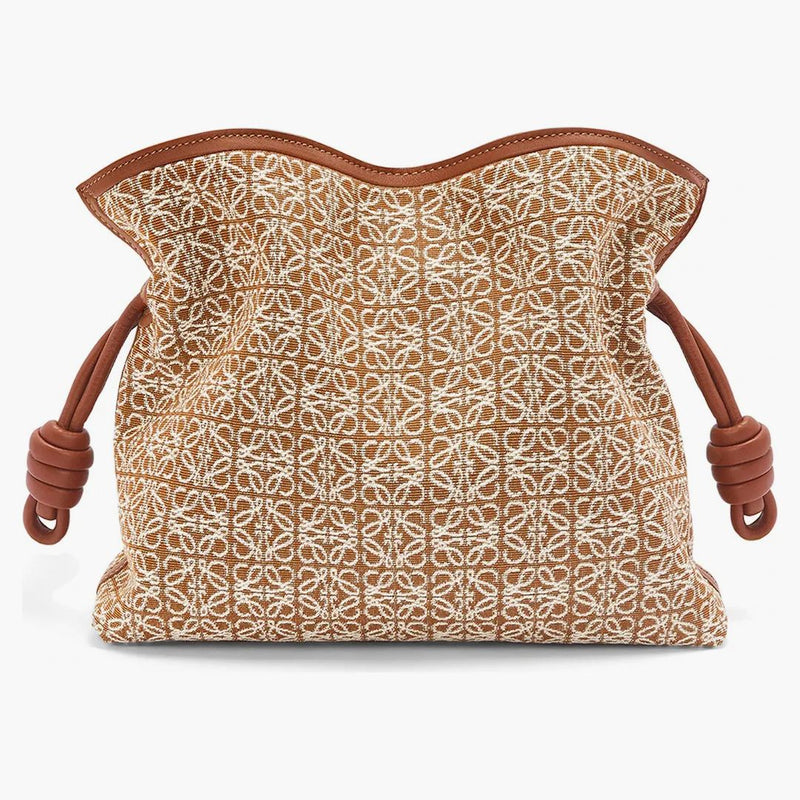 Loewe flamenco spojka v anagramu Jacquard a telecí tan/pekan