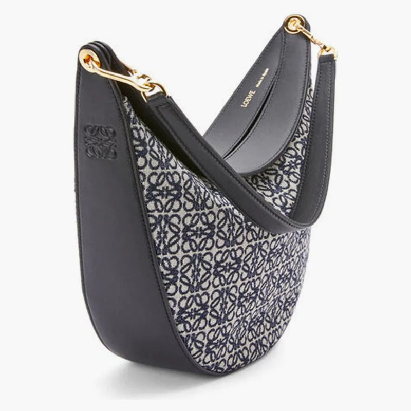 Loewe Luna Shoulder Bag Anagram Jacquard Navy/Black