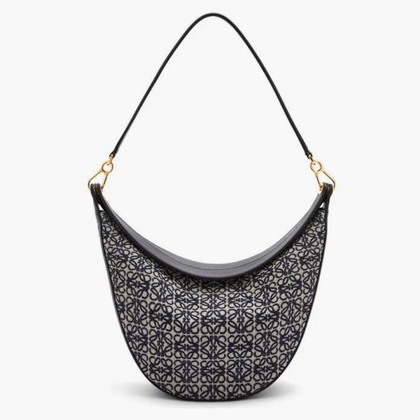 Loewe Luna Shoulder Bag Anagram Jacquard Navy/Black
