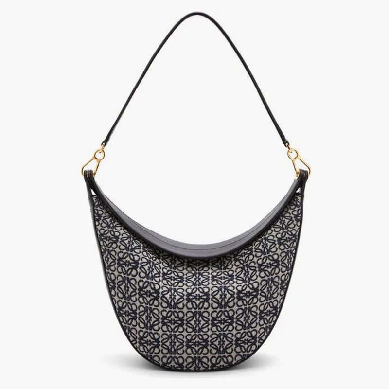 Loewe Luna Shoulder Bag Anagram Jacquard Navy/Black