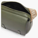 Loewe Military Messenger Bag in Soft Grained Calfskin and Jacquard XS Khaki Green