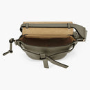 Loewe Mini Gate Dual Bag in Soft Calfskin and Jacquard Autumn Green