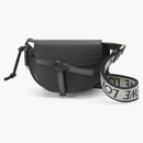 Loewe Mini Gate Dual Bag in Soft Calfskin and Jacquard Black