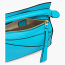 Loewe Mini Puzzle Bag in Soft Grained Calfskin Cyan
