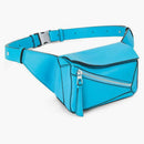 Loewe Puzzle Bum Bag in Classic Calfskin Mini Cyan