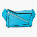Loewe Puzzle Bum Bag in Classic Calfskin Mini Cyan