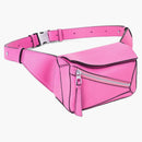 Loewe pussel bumväska i klassisk kalvskinn mini neonrosa