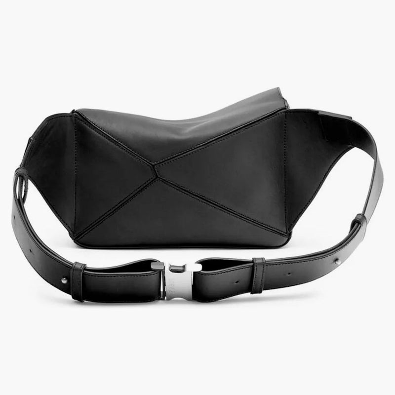 Sacca per sedere del puzzle in pelle di vitello classico piccolo nero