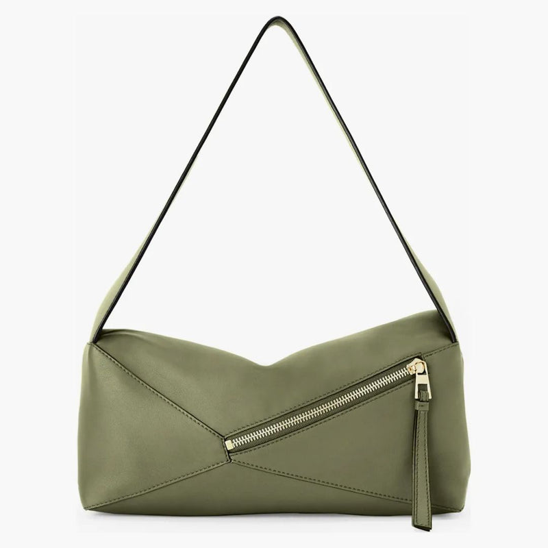 Sacca di hobo puzzle loewe in nappa calfkin avocado verde
